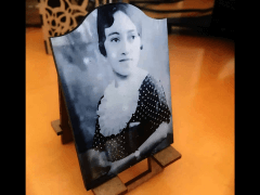 Preserving a photo that was beginning to fade onto a Mini Easel so that it last longer
